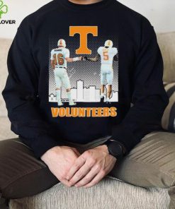 Tennessee Volunteers Peyton Manning And Hendon Hooker Knoxville Skyline Signatures Shirt