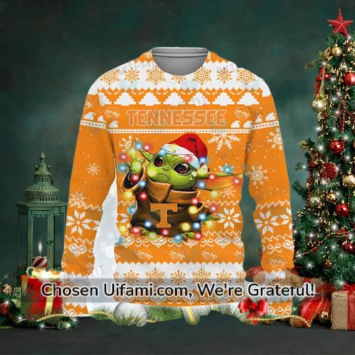Tennessee Volunteers Sweater Awesome Baby Yoda Tennessee Football Gifts