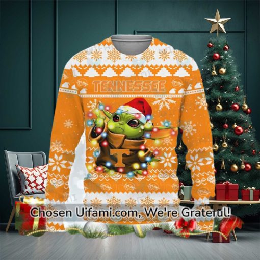 Tennessee Volunteers Sweater Awesome Baby Yoda Tennessee Football Gifts