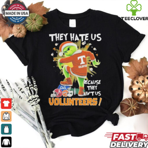 Tennessee Volunteers They Hate Us On Christmas The Grinch 2024 T Shirt