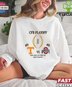Tennessee Volunteers Vs Ohio State Buckeyes 2024 2025 CFP Playoff First Rd Ohio Stadium T Shirt