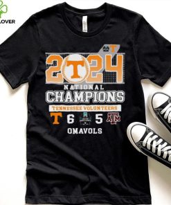 Tennessee Volunteers wins 6 5 Texas A&M Aggies 2024 NCAA Men’s Baseball National Champions Final Score Shirt