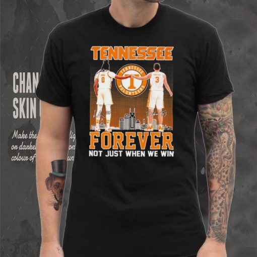 Tennessee forever not just when we win famous player signatures skyline hoodie, sweater, longsleeve, shirt v-neck, t-shirt