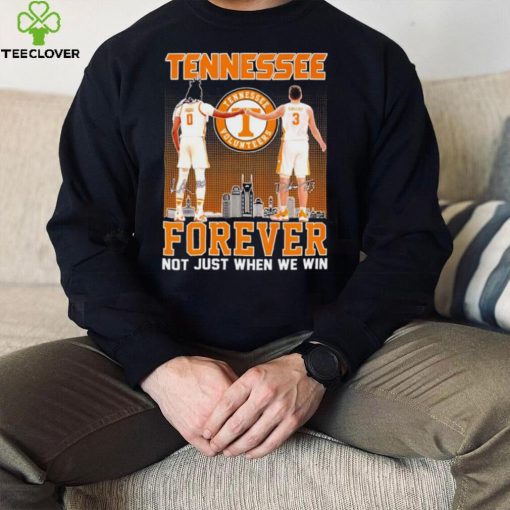 Tennessee forever not just when we win famous player signatures skyline hoodie, sweater, longsleeve, shirt v-neck, t-shirt