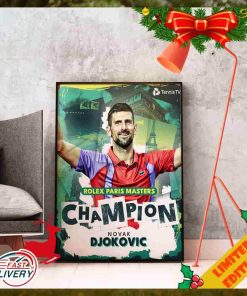 Tennis Rolex Paris Masters Champion Novak Djokovic A Record Extending 40th Masters 1000 Title Poster Canvas