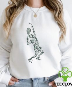 Tennis T Shirt Player Positions Balls Racket In Drawing Classic Sweatshirt