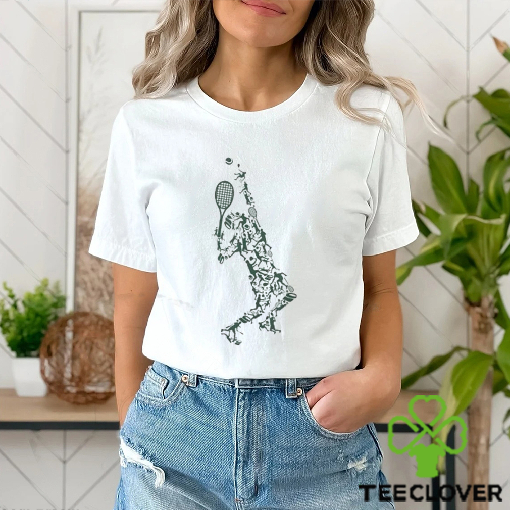 Tennis T Shirt Player Positions Balls Racket In Drawing Classic Sweatshirt Tennis T Shirt Player Positions Balls Racket In Drawing Classic Sweatshirt