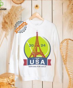 Tennis Team USA Paris Olympics serving for gold shirt