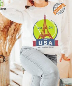 Tennis Team USA Paris Olympics serving for gold shirt