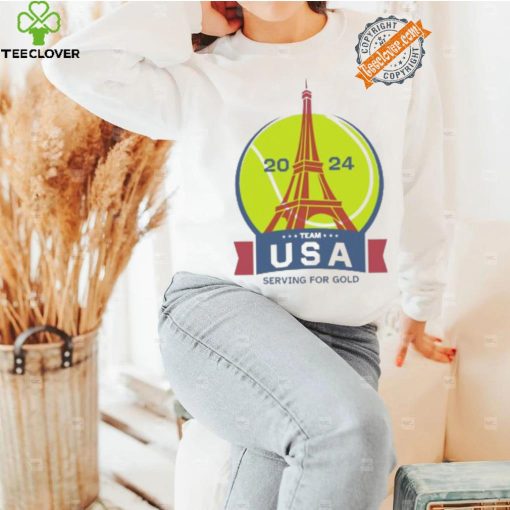 Tennis Team USA Paris Olympics serving for gold shirt