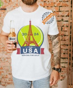 Tennis Team USA Paris Olympics serving for gold shirt