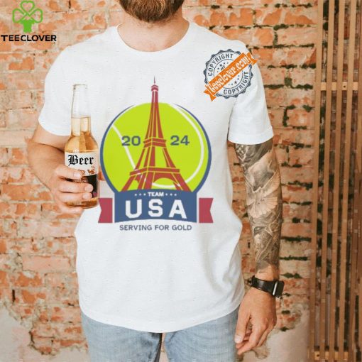 Tennis Team USA Paris Olympics serving for gold shirt