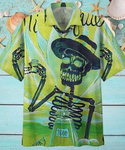 Tequila Mexicano Skeleton Art Camisa Tropical Aloha Hawaiian Shirts For Men For Women