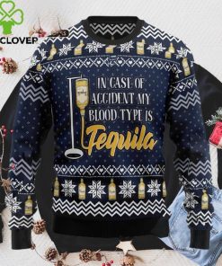 Tequila My Blood Type Knitted Ugly Christmas Sweater, Xmas Sweater