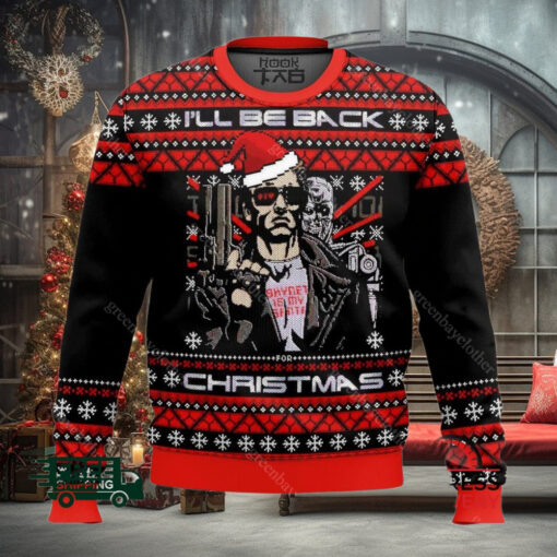 Terminator I’ll Be Back A Very Cyber Ugly Christmas Sweater