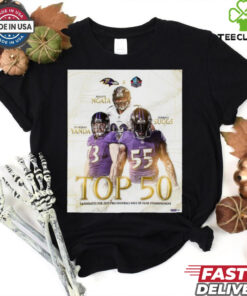 Terrell Suggs, Marshal Yanda and Haloti Ngata Baltimore Ravens NFL Top 50 Candidates For 2025 Pro Football Hall Of Fame Enshrinement t shirt 2 Terrell Suggs, Marshal Yanda and Haloti Ngata Baltimore Ravens NFL Top 50 Candidates For 2025 Pro Football Hall Of Fame Enshrinement t shirt
