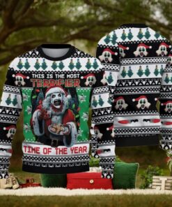 Terrifier Ugly Christmas Sweater, Terrifier Santa Shirt, Scary Clown Xmas Sweatshirt, Horror Holiday Gift
