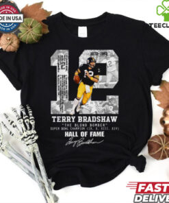 Terry Bradshaw The Blond Bomber Hall Of Fame Signature T Shirt