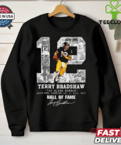Terry Bradshaw The Blond Bomber Hall Of Fame Signature T Shirt