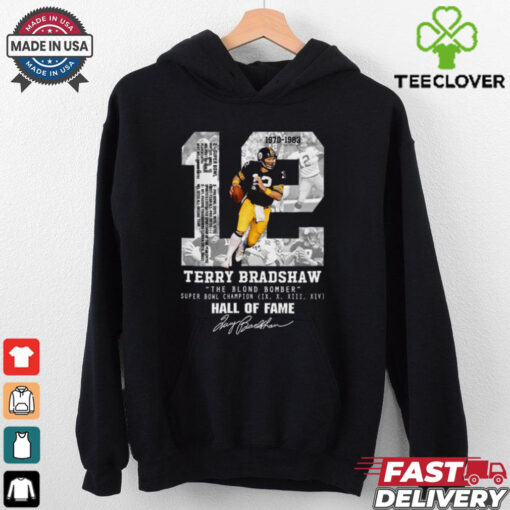 Terry Bradshaw The Blond Bomber Hall Of Fame Signature T Shirt