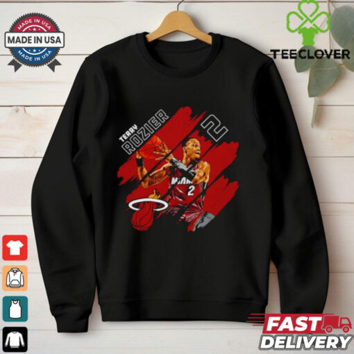 Terry Rozier #2 Miami Heat Basketball stripes shirt