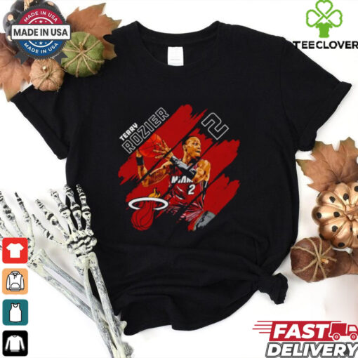 Terry Rozier #2 Miami Heat Basketball stripes shirt