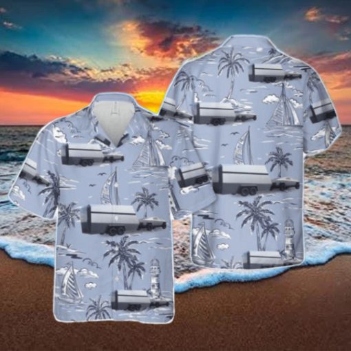 Tesla Cybertruck Camper Van 3D AOP Hawaiian Shirt Summer Holiday Gift