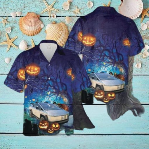 Tesla Cybertruck Halloween Hawaiian Shirt