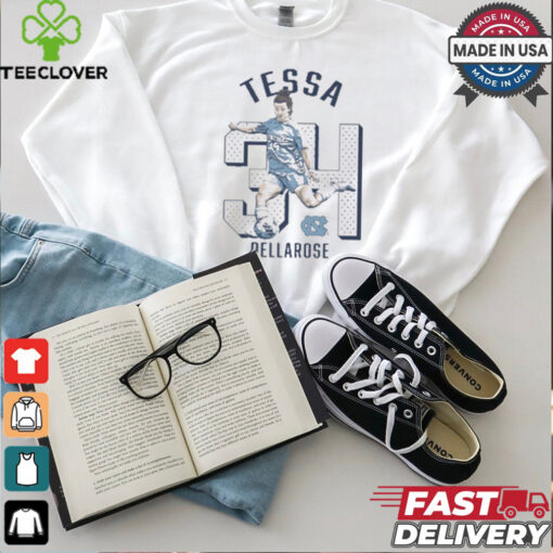 Tessa DellaRose #34 North Carolina Tar Heels Cartoon t shirt