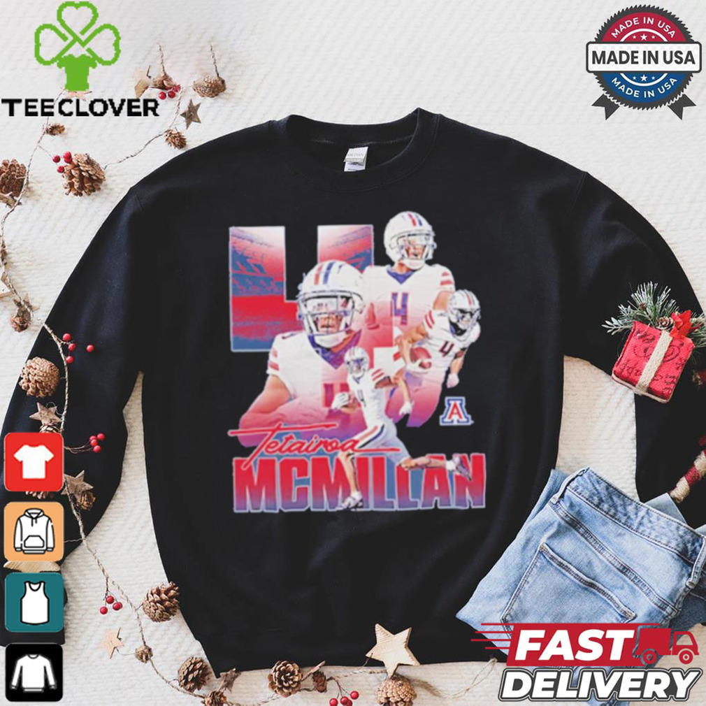 Tetairoa Mcmillan NCAA Arizona Wildcats Football T Shirt Tetairoa Mcmillan NCAA Arizona Wildcats Football T Shirt