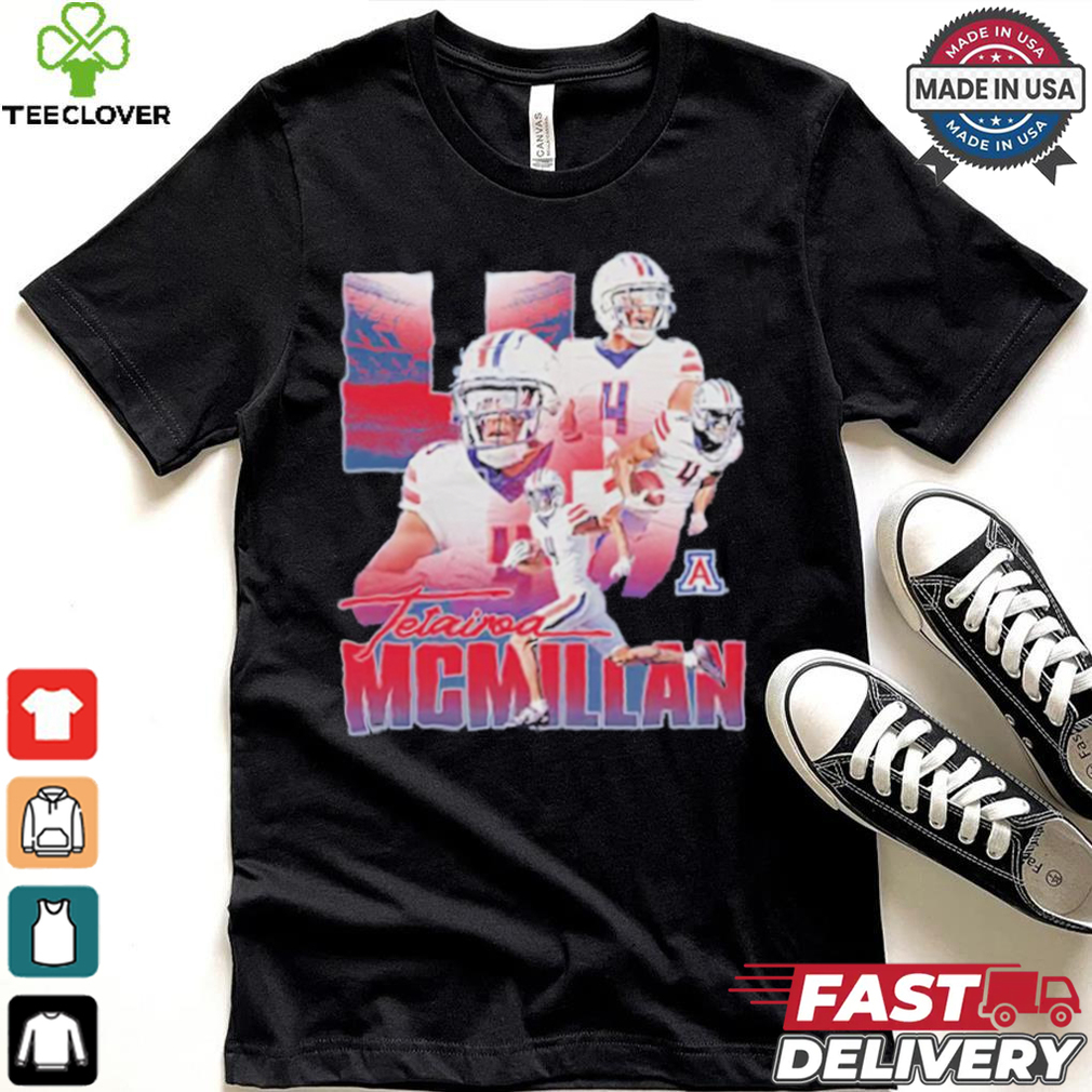 Tetairoa Mcmillan NCAA Arizona Wildcats Football T Shirt Tetairoa Mcmillan NCAA Arizona Wildcats Football T Shirt