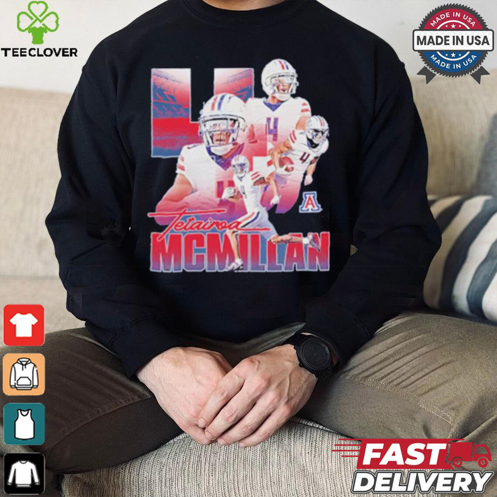 Tetairoa Mcmillan NCAA Arizona Wildcats Football T Shirt Tetairoa Mcmillan NCAA Arizona Wildcats Football T Shirt