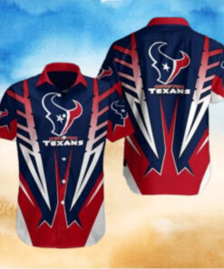 Texan Victory – Red And Blue Bold Stripes Houston Texans Hawaiian Shirt