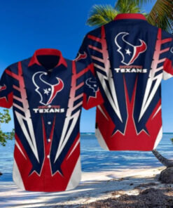 Texan Victory – Red And Blue Bold Stripes Houston Texans Hawaiian Shirt
