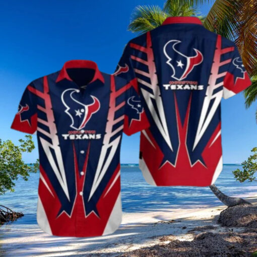 Texan Victory – Red And Blue Bold Stripes Houston Texans Hawaiian Shirt