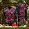 Giants Logo Checkered Flannel Design Knitted Ugly Christmas Sweater
