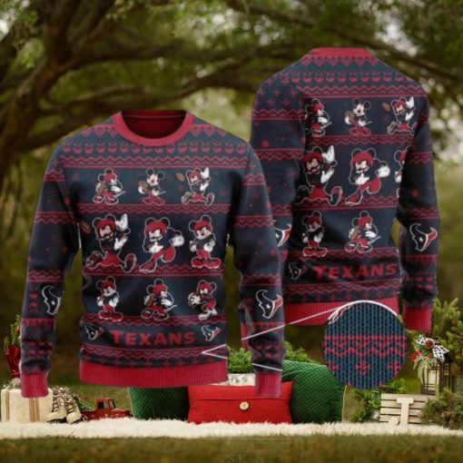 Texans Mickey Mouse Knitted Ugly Christmas Sweater