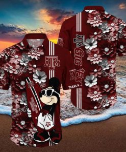 Texas A ampM Aggies Aloha Mick Pattern Hawaiian Shirt For Fans