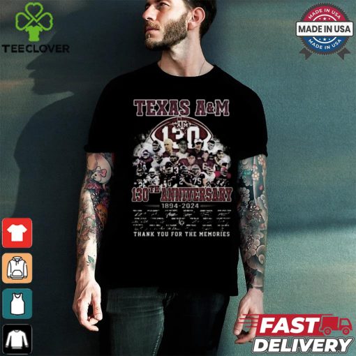 Texas A&M 130th Anniversary 1984 2024 Thank You For The Memories T Shirt