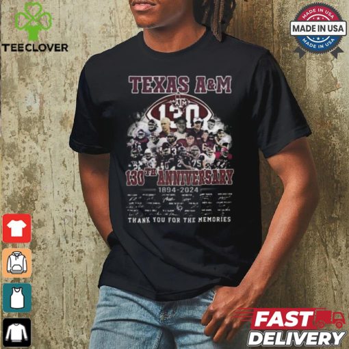 Texas A&M 130th Anniversary 1984 2024 Thank You For The Memories T Shirt