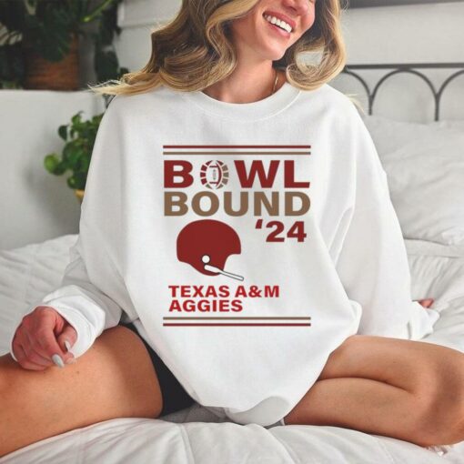 Texas A&M Aggies 2024 Bowl Bound Helmet Shirt