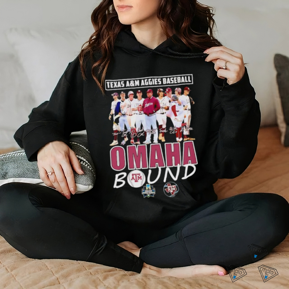 Texas A&M Aggies Baseball Omaha Bound signature shirt Texas A&M Aggies Baseball Omaha Bound signature shirt