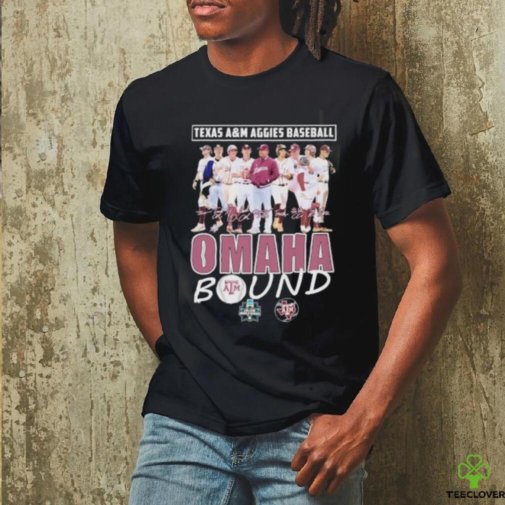 Texas A&M Aggies Baseball Team Omaha Bound Signatures shirt Texas A&M Aggies Baseball Team Omaha Bound Signatures shirt
