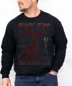 Texas A&M Aggies Big ‘Em Aggies 2025 National Championship T Shirt