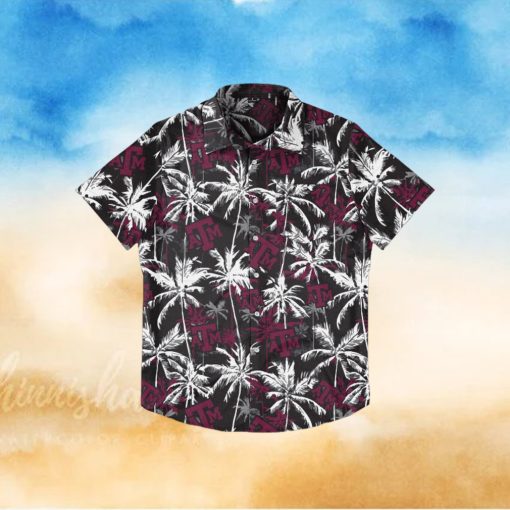 Texas A&M Aggies Black Floral Hawaiian Shirt