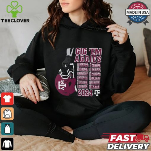 Texas A&M Aggies Black Football Schedule T Shirt