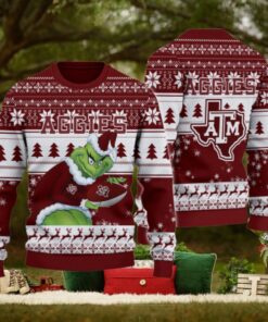 Texas A&M Aggies Grinch Ugly Christmas Sweater