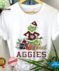 Texas A&M Aggies Grinch and Max dog funny Christmas hoodie, sweater, longsleeve, shirt v-neck, t-shirt