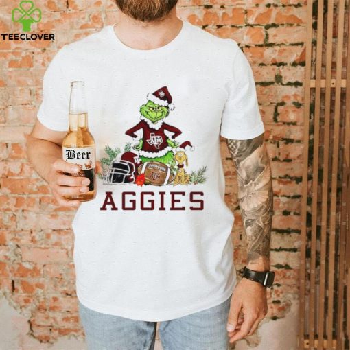 Texas A&M Aggies Grinch and Max dog funny Christmas hoodie, sweater, longsleeve, shirt v-neck, t-shirt