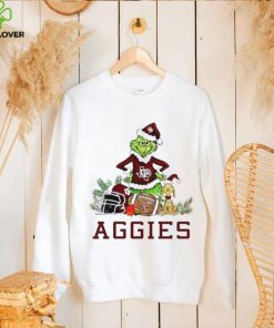 Texas A&M Aggies Grinch and Max dog funny Christmas hoodie, sweater, longsleeve, shirt v-neck, t-shirt